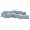 Restore 3-Piece Performance Fabric Upholstered Modular L-Shaped Sectional Sofa