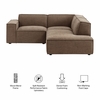 Restore 3-Piece Performance Fabric Upholstered Modular L-Shaped Sectional Sofa