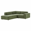 Restore 3-Piece Performance Fabric Upholstered Modular L-Shaped Sectional Sofa
