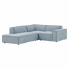 Restore 3-Piece Performance Fabric Upholstered Modular L-Shaped Sectional Sofa