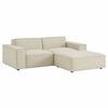 Restore 3-Piece Performance Fabric Upholstered Modular Loveseat with Ottoman