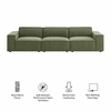 Restore 3-Piece Performance Fabric Upholstered Modular Sofa Set