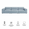 Restore 3-Piece Performance Fabric Upholstered Modular Sofa Set