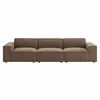 Restore 3-Piece Performance Fabric Upholstered Modular Sofa Set