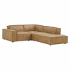 Restore 3-Piece Vegan Leather Modular L-Shaped Sectional Sofa