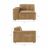 Restore 3-Piece Vegan Leather Modular L-Shaped Sectional Sofa