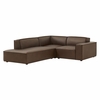 Restore 3-Piece Vegan Leather Modular L-Shaped Sectional Sofa