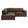 Restore 3-Piece Vegan Leather Modular L-Shaped Sectional Sofa
