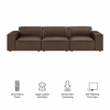 Restore 3-Piece Vegan Leather Modular Sofa Set