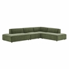 Restore 4-Piece Performance Fabric Upholstered Modular L-Shaped Armless Sectional Sofa