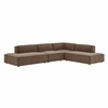 Restore 4-Piece Performance Fabric Upholstered Modular L-Shaped Armless Sectional Sofa