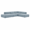 Restore 4-Piece Performance Fabric Upholstered Modular L-Shaped Armless Sectional Sofa