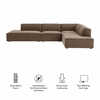 Restore 4-Piece Performance Fabric Upholstered Modular L-Shaped Armless Sectional Sofa