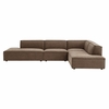 Restore 4-Piece Performance Fabric Upholstered Modular L-Shaped Armless Sectional Sofa
