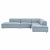 Restore 4-Piece Performance Fabric Upholstered Modular L-Shaped Armless Sectional Sofa