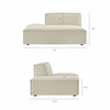 Restore 4-Piece Performance Fabric Upholstered Modular L-Shaped Armless Sectional Sofa