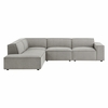 Restore 4-Piece Performance Fabric Upholstered Modular L-Shaped Sofa