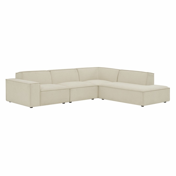 Restore 4-Piece Performance Fabric Upholstered Modular L-Shaped Sofa