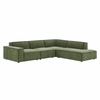 Restore 4-Piece Performance Fabric Upholstered Modular L-Shaped Sofa