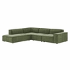 Restore 4-Piece Performance Fabric Upholstered Modular L-Shaped Sofa