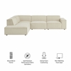 Restore 4-Piece Performance Fabric Upholstered Modular L-Shaped Sofa
