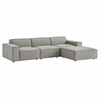 Restore 4-Piece Performance Fabric Upholstered Modular Sofa Set with Ottoman
