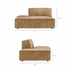 Restore 4-Piece Vegan Leather Modular L-Shaped Armless Sectional Sofa