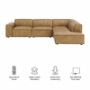 Restore 4-Piece Vegan Leather Modular L-Shaped Sofa