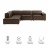 Restore 4-Piece Vegan Leather Modular L-Shaped Sofa