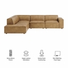 Restore 4-Piece Vegan Leather Modular L-Shaped Sofa