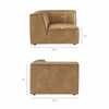 Restore 4-Piece Vegan Leather Modular L-Shaped Sofa