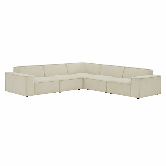 Restore 5-Piece Performance Fabric Upholstered Modular L-Shaped Sofa