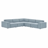Restore 5-Piece Performance Fabric Upholstered Modular L-Shaped Sofa