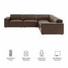 Restore 5-Piece Vegan Leather Modular L-Shaped Sofa