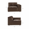 Restore 5-Piece Vegan Leather Modular L-Shaped Sofa