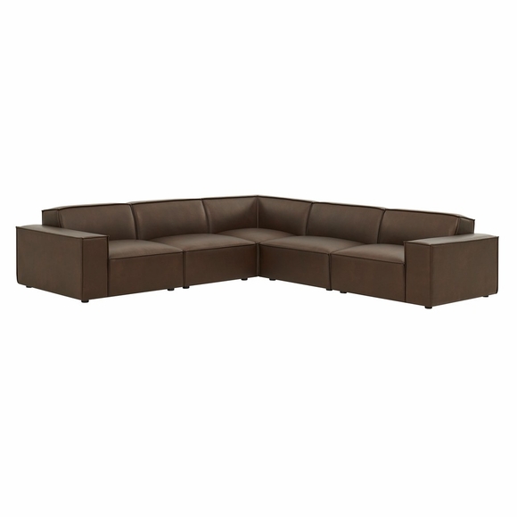 Restore 5-Piece Vegan Leather Modular L-Shaped Sofa