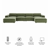 Restore 6-Piece Performance Fabric Upholstered Modular Sectional Sofa