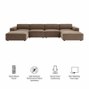 Restore 6-Piece Performance Fabric Upholstered Modular Sectional Sofa