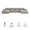 Restore 6-Piece Performance Fabric Upholstered Modular Sectional Sofa