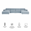 Restore 6-Piece Performance Fabric Upholstered Modular Sectional Sofa