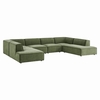 Restore 6-Piece Performance Fabric Upholstered U-Shaped Sectional Sofa
