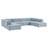 Restore 6-Piece Performance Fabric Upholstered U-Shaped Sectional Sofa