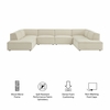 Restore 6-Piece Performance Fabric Upholstered U-Shaped Sectional Sofa