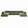 Restore 6-Piece Performance Fabric Upholstered U-Shaped Sectional Sofa