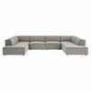 Restore 6-Piece Performance Fabric Upholstered U-Shaped Sectional Sofa