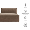 Restore Performance Fabric Upholstered Left-Facing Armless Modular Chaise