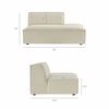Restore Performance Fabric Upholstered Right-Facing Armless Modular Chaise