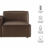 Restore Vegan Leather Left-Facing Modular Lounge Chair