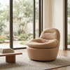 Reva Swivel Chair in Tan