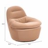 Reva Swivel Chair in Tan